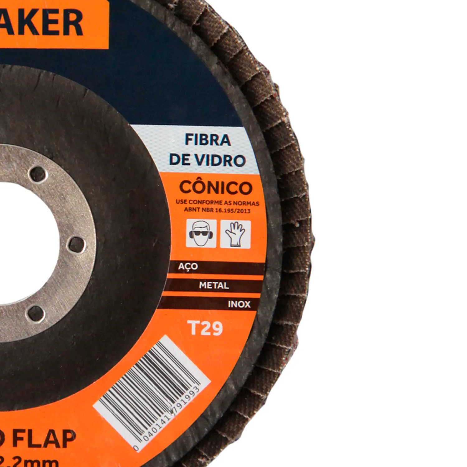 Disco Flap Cônico de Fibra de Vidro – 115x22,2mm OA 40 - Imagem 3