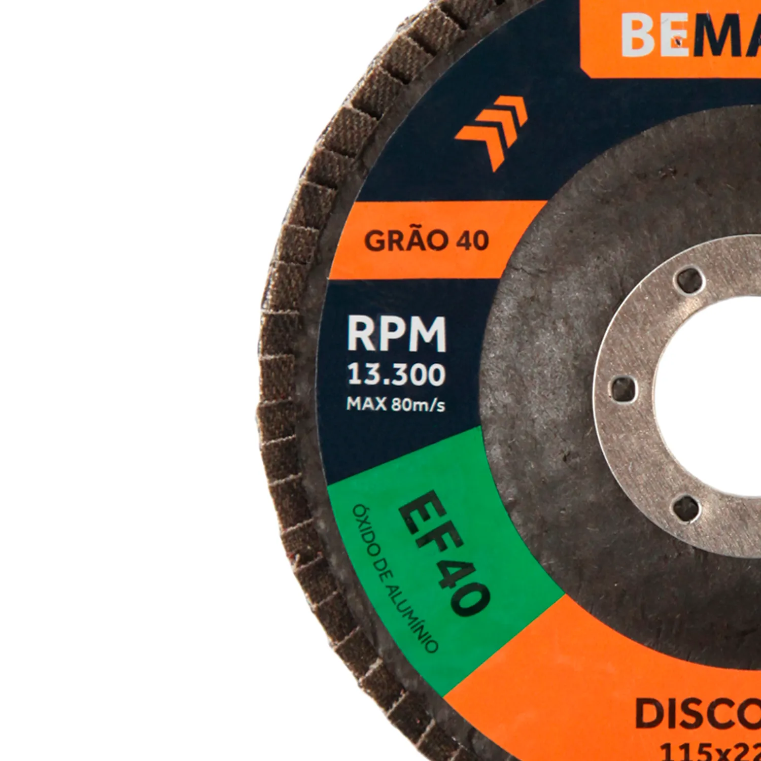 Disco Flap Cônico de Fibra de Vidro – 115x22,2mm OA 40 - Imagem 2