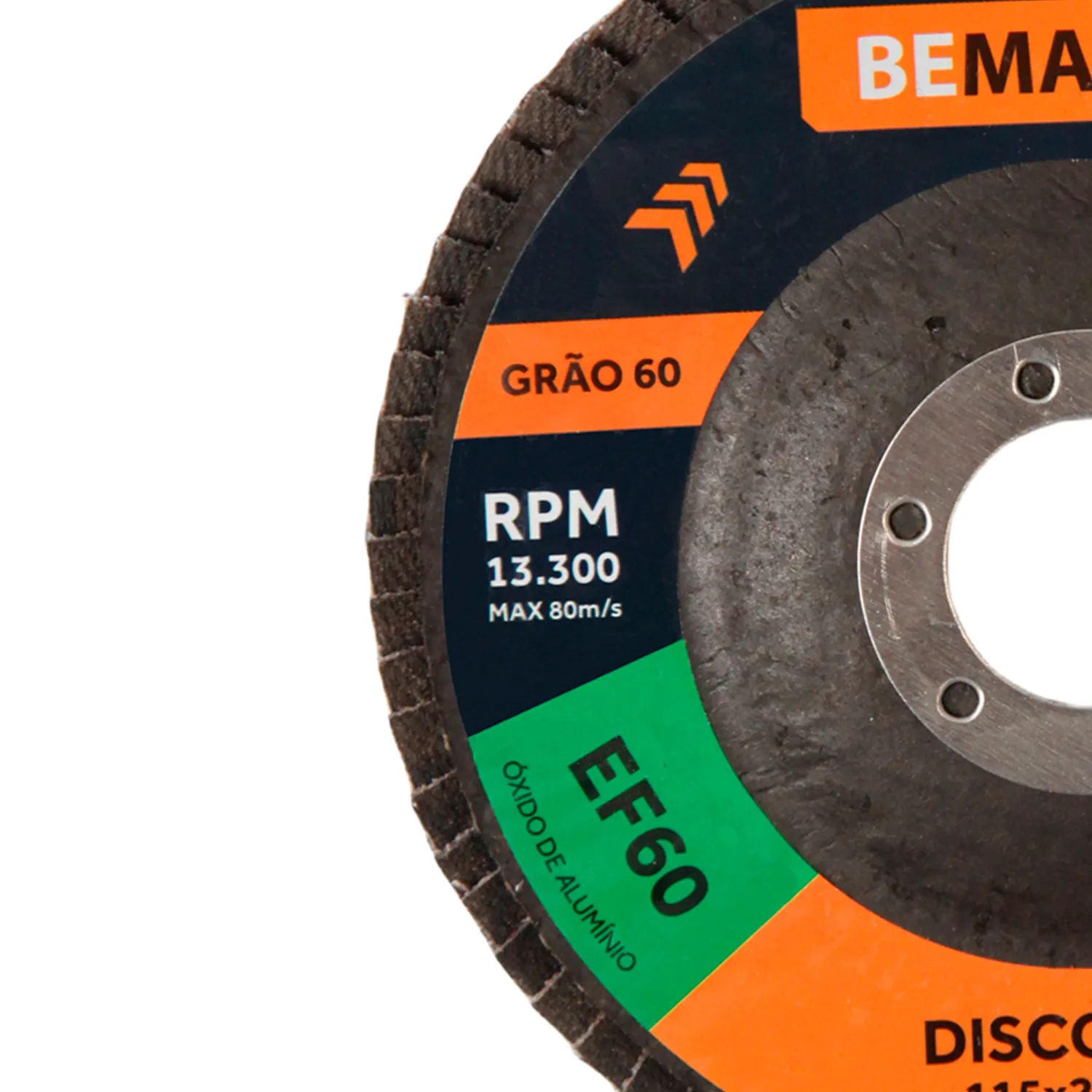 Disco Flap Cônico de Fibra de Vidro – 115x22,2mm OA 60 - Imagem 2