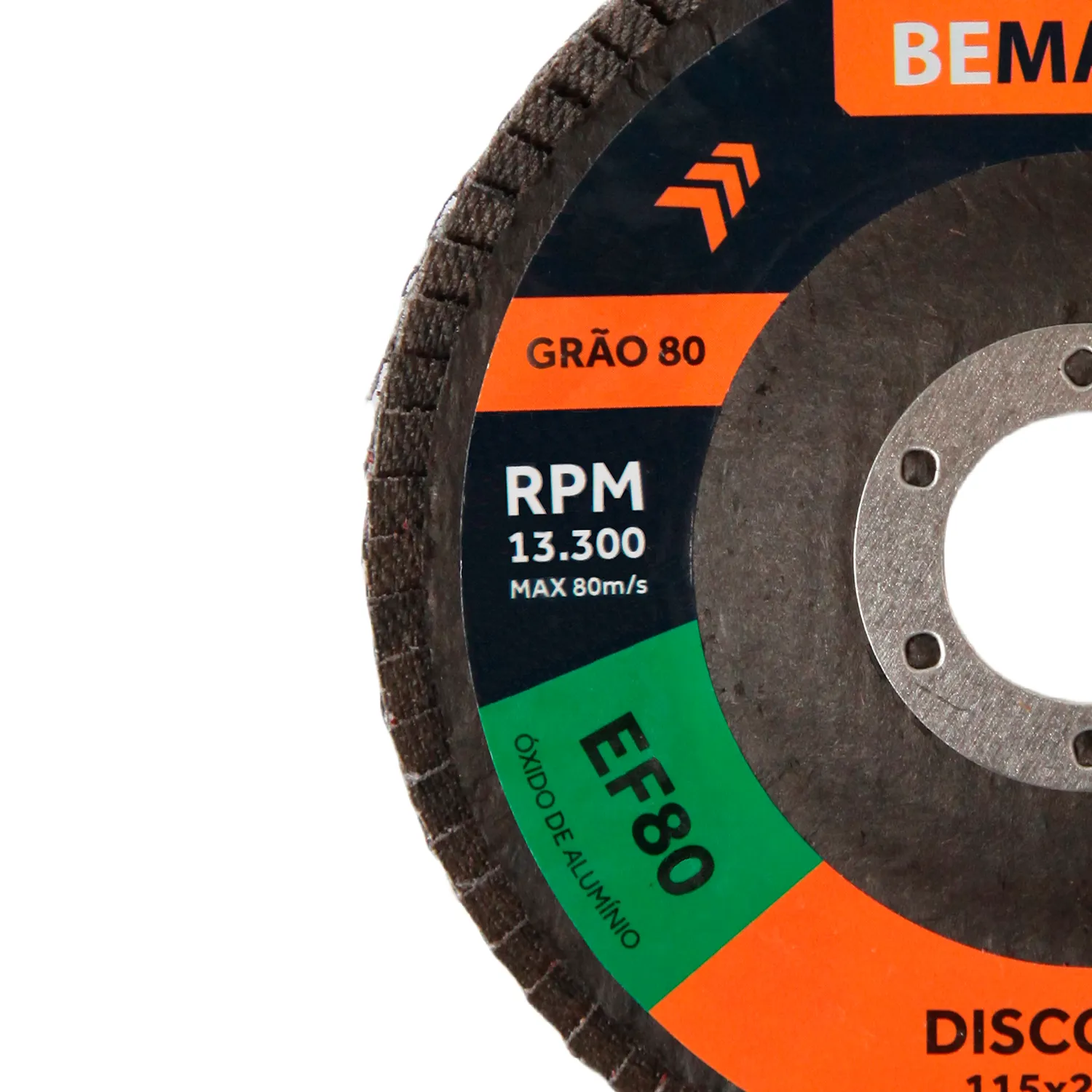 Disco Flap Cônico de Fibra de Vidro – 115x22,2mm OA 80 - Imagem 2