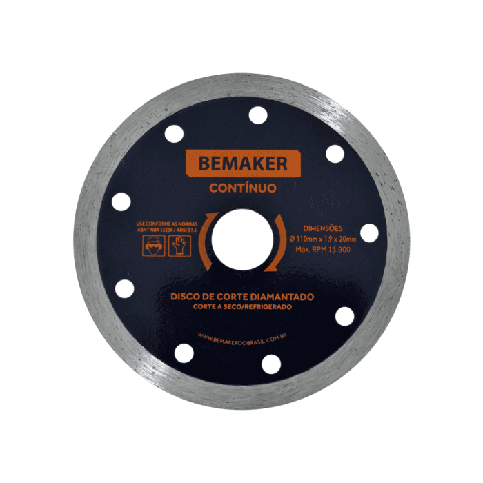 Disco de Corte Diamantado Contínuo - 110x1,9x20 mm