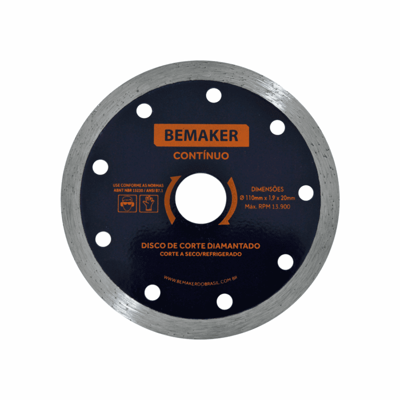 Disco de Corte Diamantado Contínuo - 110x1,9x20 mm