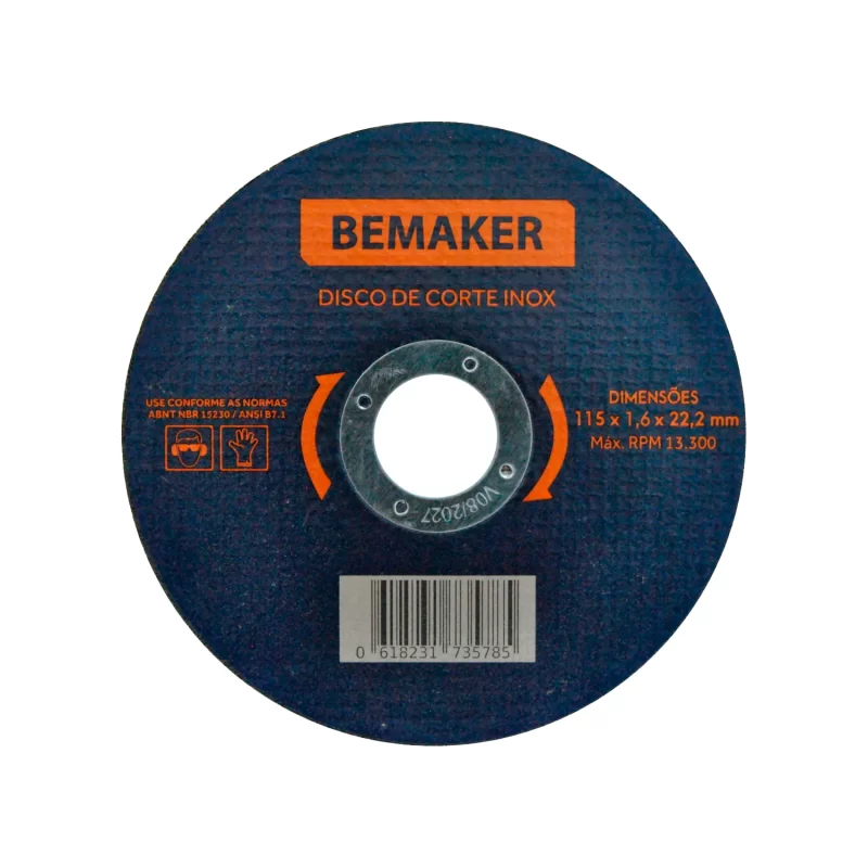 Disco de Corte Inox 115x1,6x22,2 mm