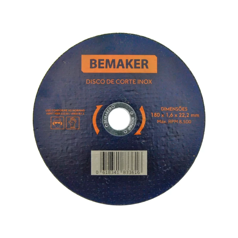 Disco de Corte Inox 180x1,6x22,2 mm