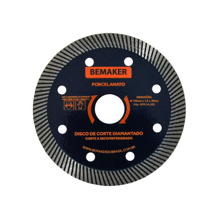 Disco de Corte Diamantado Porcelanato - 105x1,2x20 mm