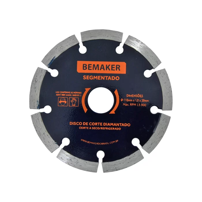 Disco de Corte Diamantado Segmentado - 110x1,9x20 mm
