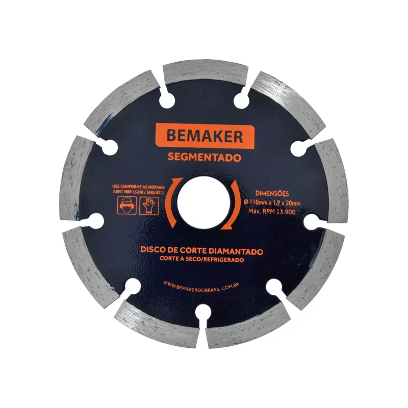 Disco de Corte Diamantado Segmentado - 110x1,9x20 mm
