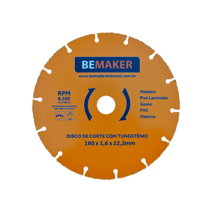 Disco de Corte de Tungstênio - 180x1,4x22,2 mm