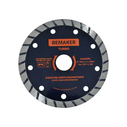 Disco de Corte Diamantado Turbo - 110x2,1x20 mm