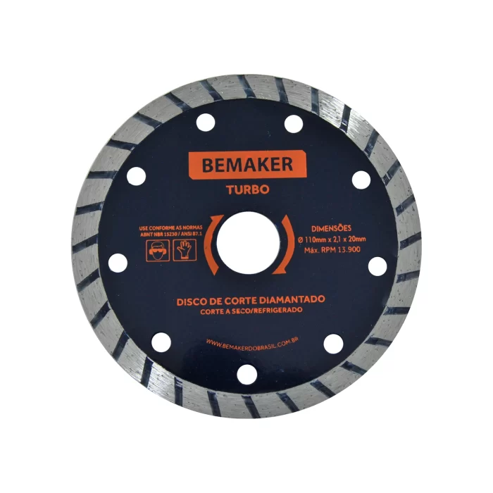 Disco de Corte Diamantado Turbo - 110x2,1x20 mm