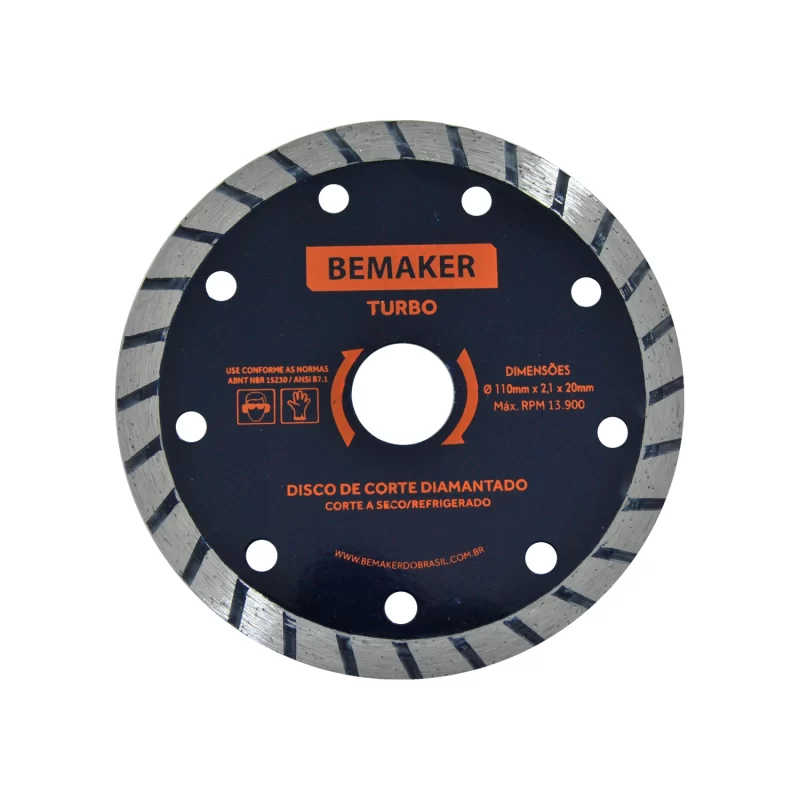 Disco de Corte Diamantado Turbo - 110x2,1x20 mm