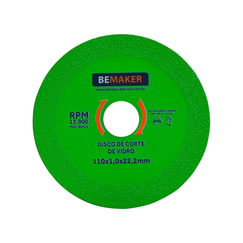 Disco de Corte de Vidro - 110x1x22,2mm
