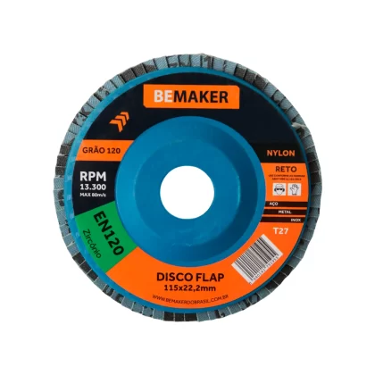 Disco Flap Reto de Nylon-Zircônio - 115x22,2mm ZR120