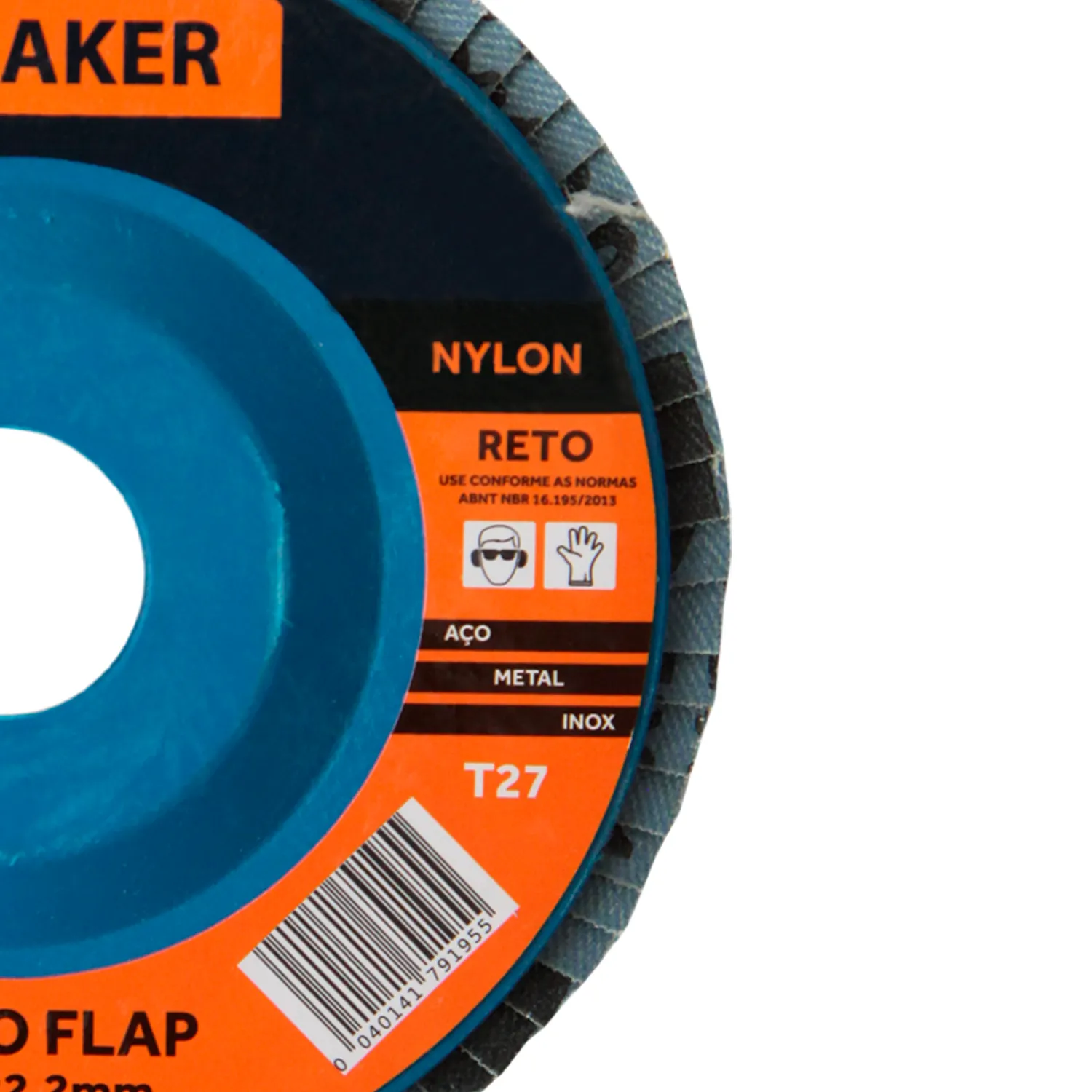 Disco Flap Reto de Nylon-Zircônio - 115x22,2mm ZR120 - Imagem 3