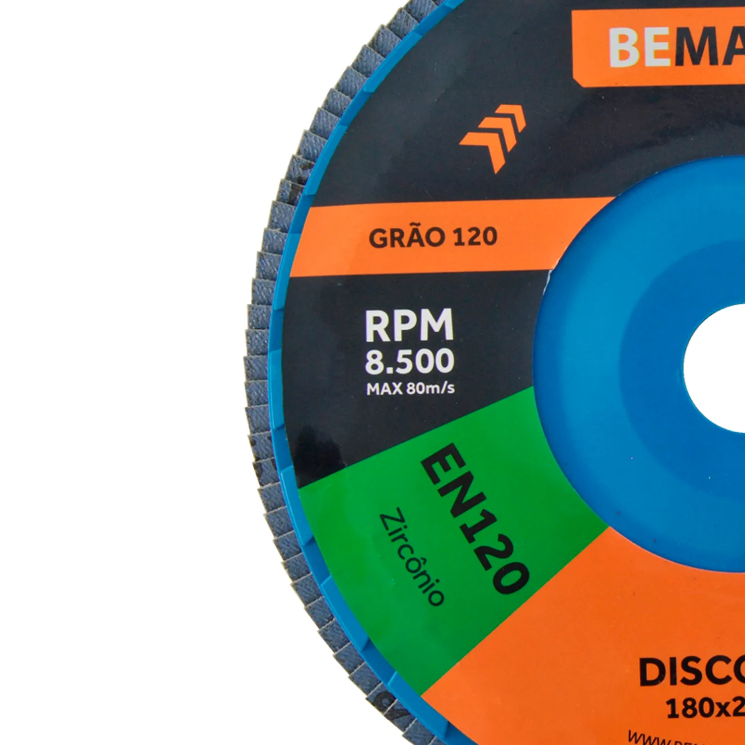 Disco Flap Reto de Nylon-Zircônio - 180x22,2mm ZR120 - Imagem 2