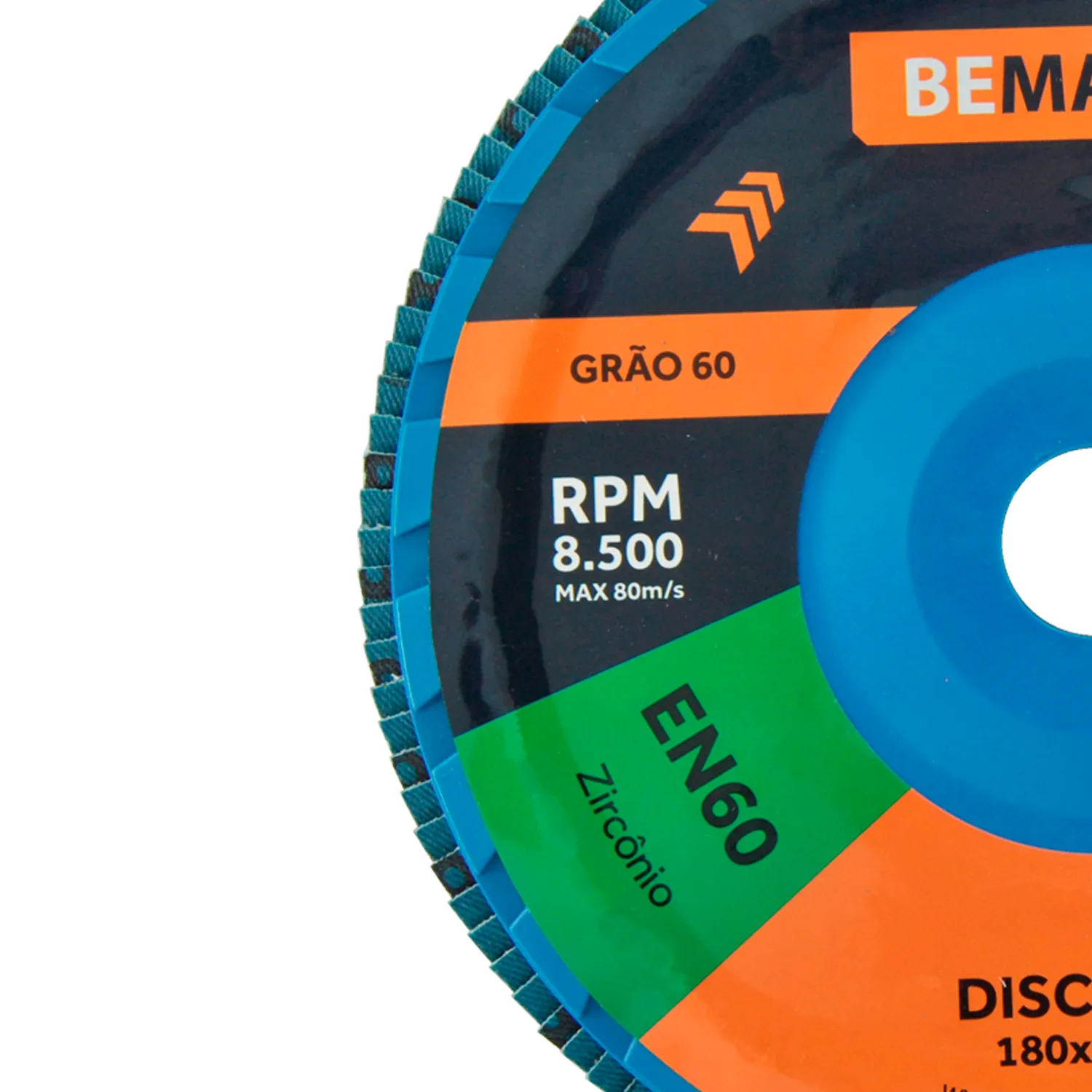 Disco Flap Reto de Nylon-Zircônio - 180x22,2mm ZR 60 - Imagem 2