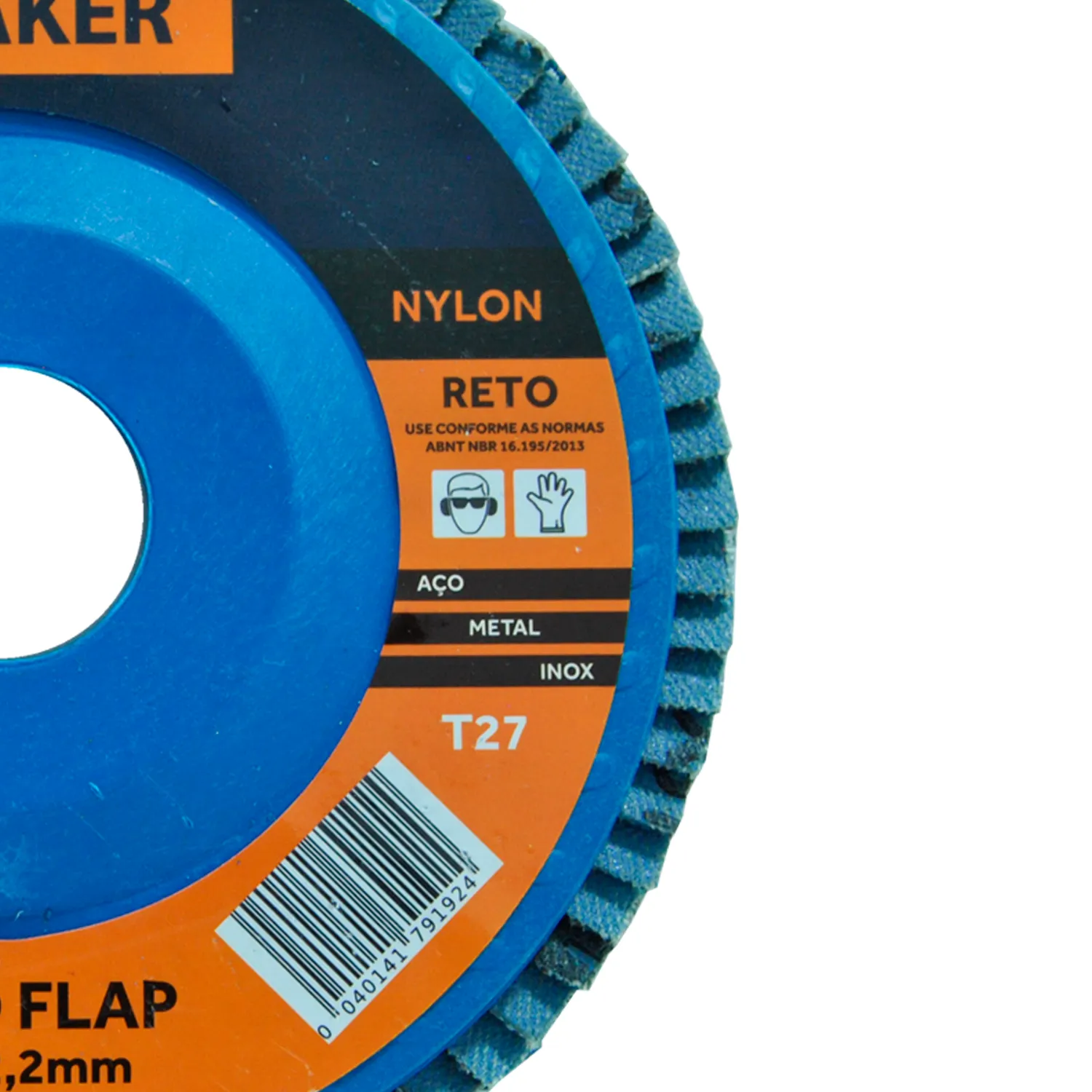 Disco Flap Reto de Nylon-Zircônio - 115x22,2mm ZR 40 - Imagem 3