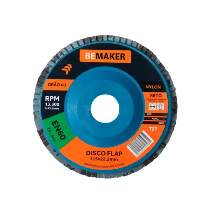 Disco Flap Reto de Nylon-Zircônio - 115x22,2mm ZR 60