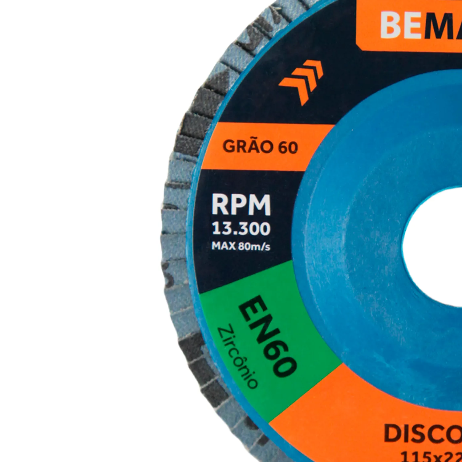 Disco Flap Reto de Nylon-Zircônio - 115x22,2mm ZR 60 - Imagem 2