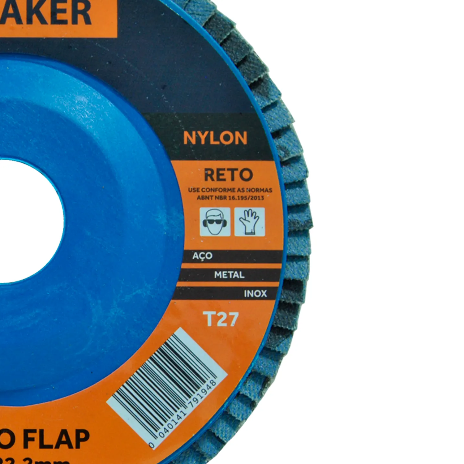 Disco Flap Reto de Nylon-Zircônio - 115x22,2mm ZR 80 - Imagem 3