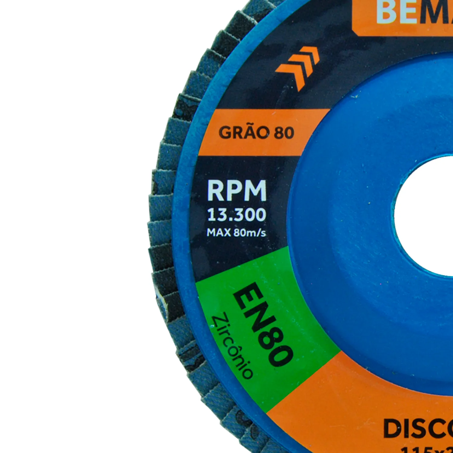 Disco Flap Reto de Nylon-Zircônio - 115x22,2mm ZR 80 - Imagem 2