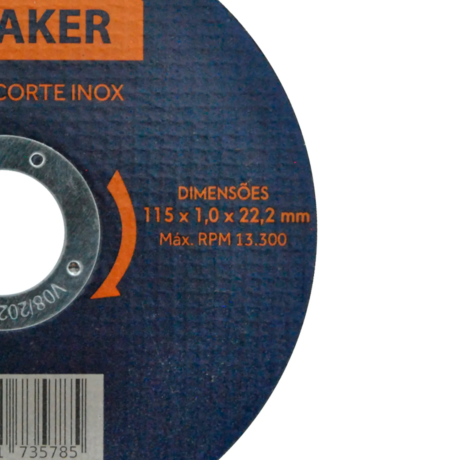 Disco de Corte Inox 115x1x22,2 mm - Imagem 3