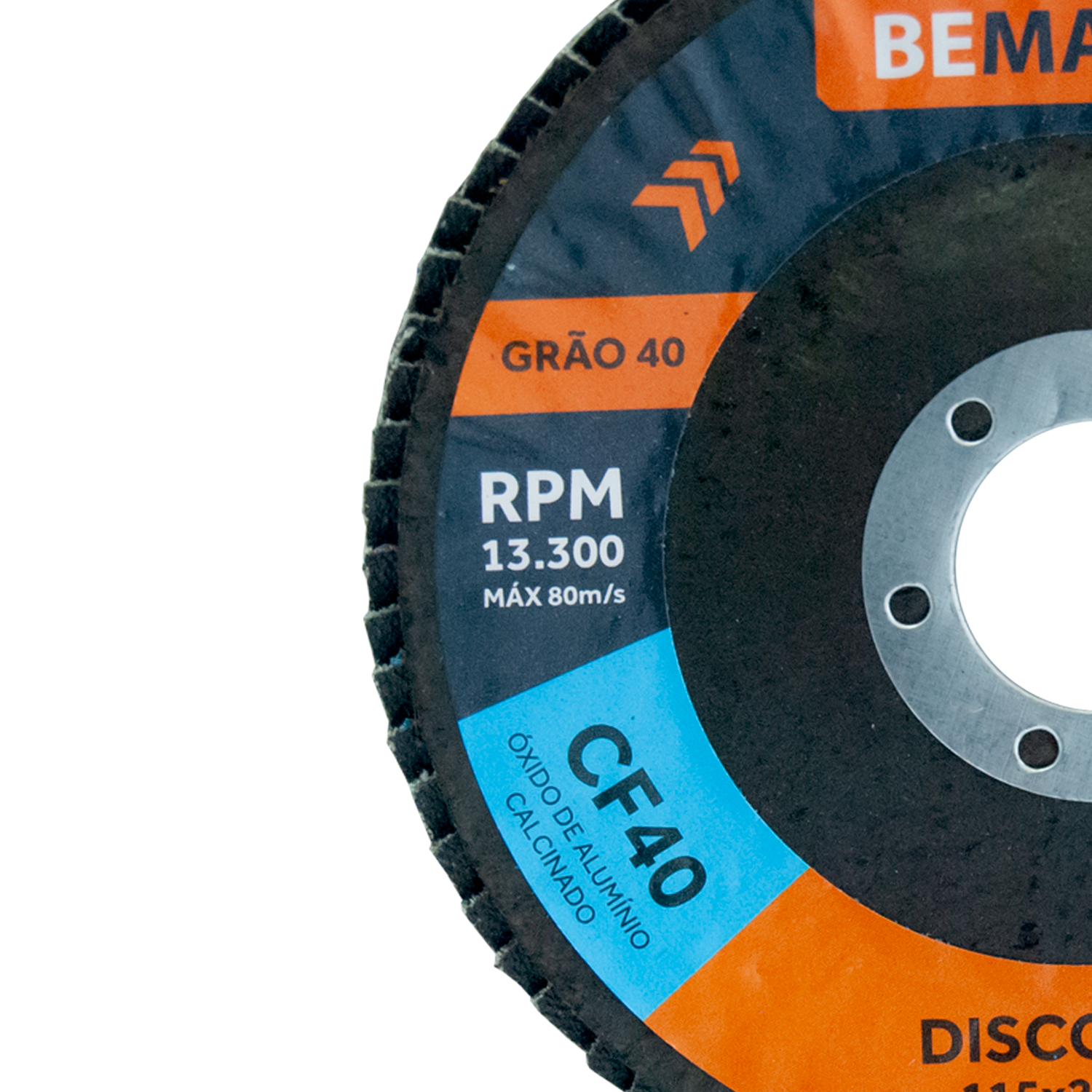 Disco Flap Cônico de Fibra de Vidro – 115x22,2mm CF 40 - Imagem 2