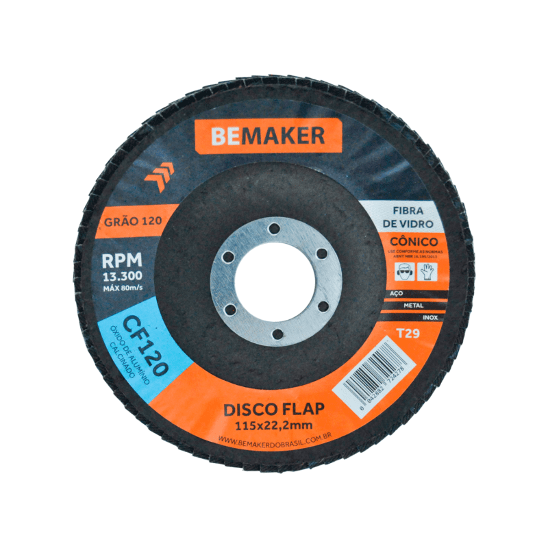 Disco Flap Cônico de Fibra de Vidro – 115x22,2mm CF120