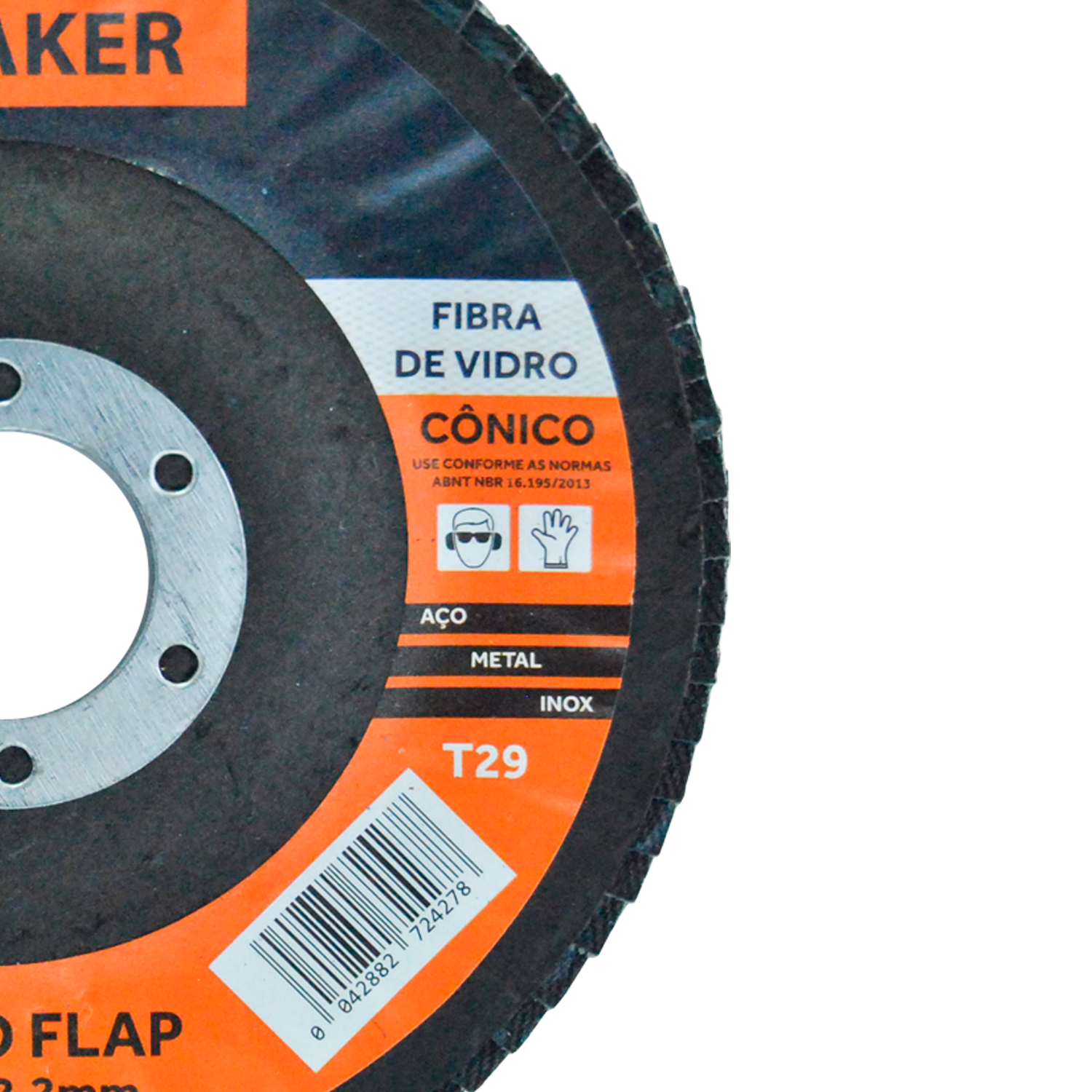 Disco Flap Cônico de Fibra de Vidro – 115x22,2mm CF120 - Imagem 3