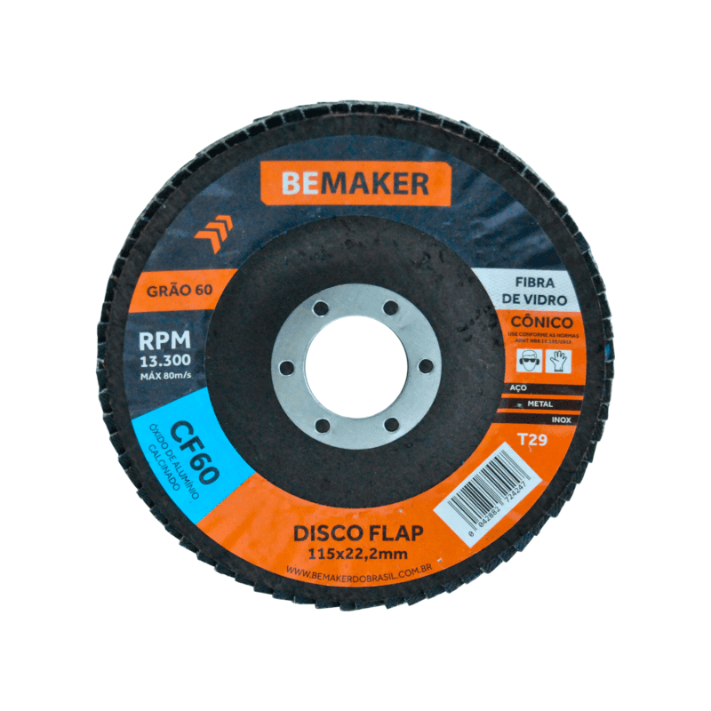 Disco Flap Cônico de Fibra de Vidro – 115x22,2mm CF 60