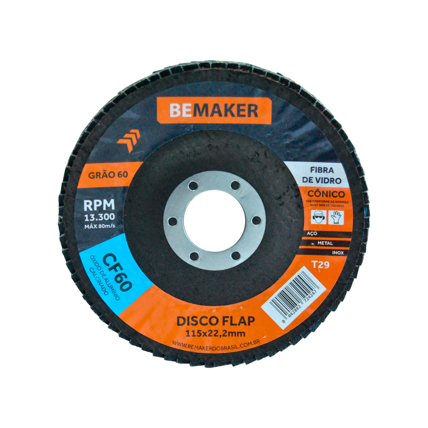 Disco Flap Cônico de Fibra de Vidro – 115x22,2mm CF 60