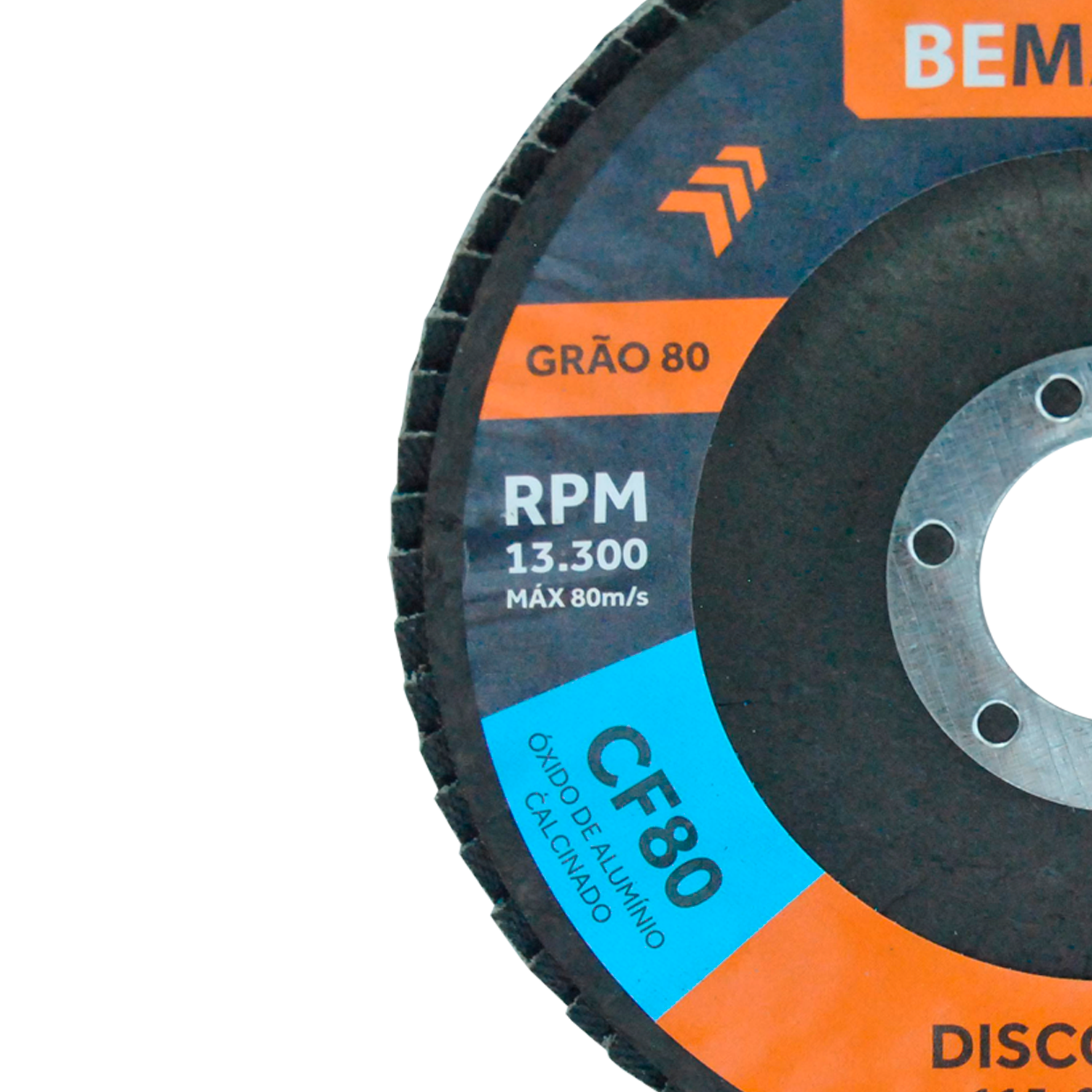 Disco Flap Cônico de Fibra de Vidro – 115x22,2mm CF 80 - Imagem 2