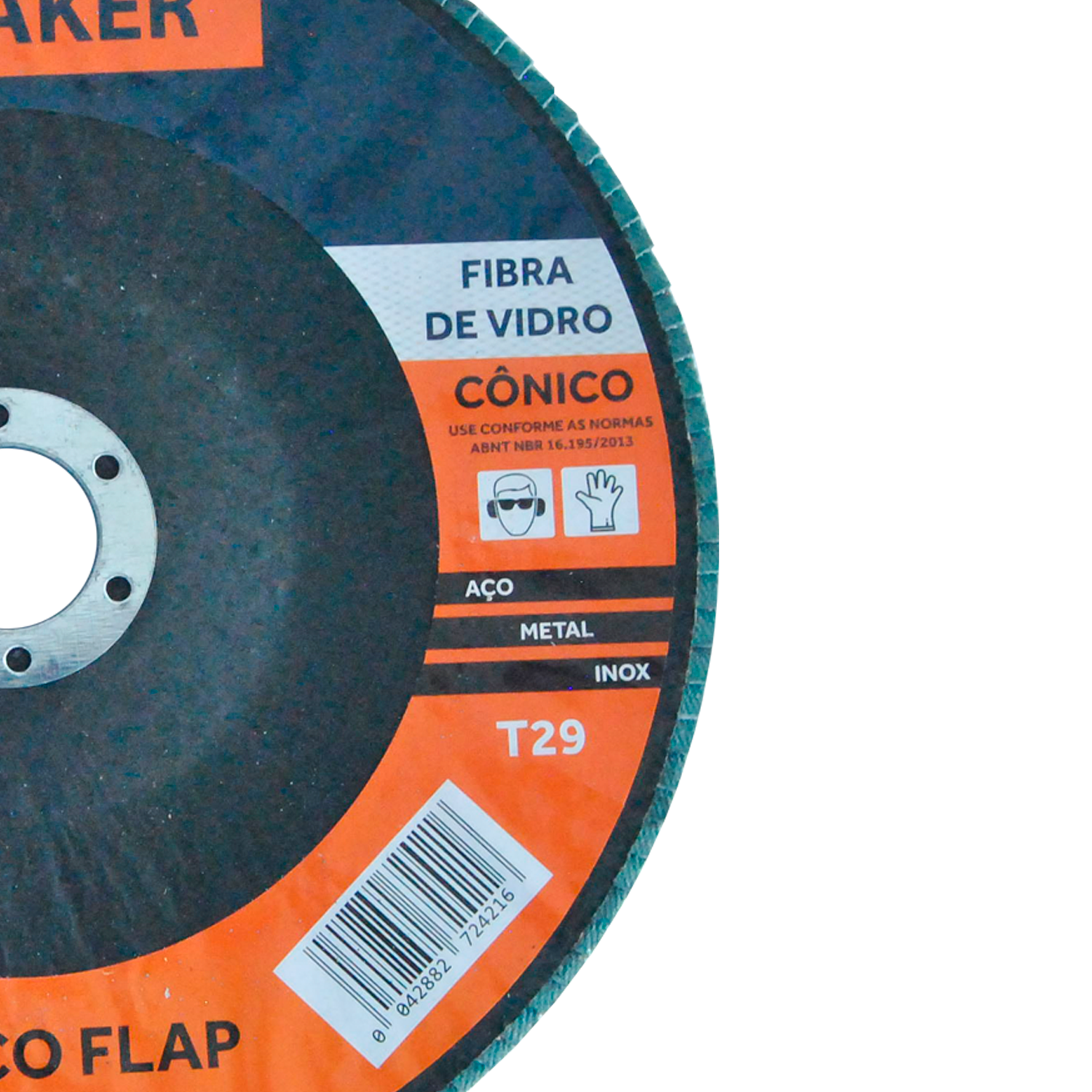 Disco Flap Cônico de Fibra de Vidro-Zircônio - 180x22,2mm ZF100 - Imagem 3