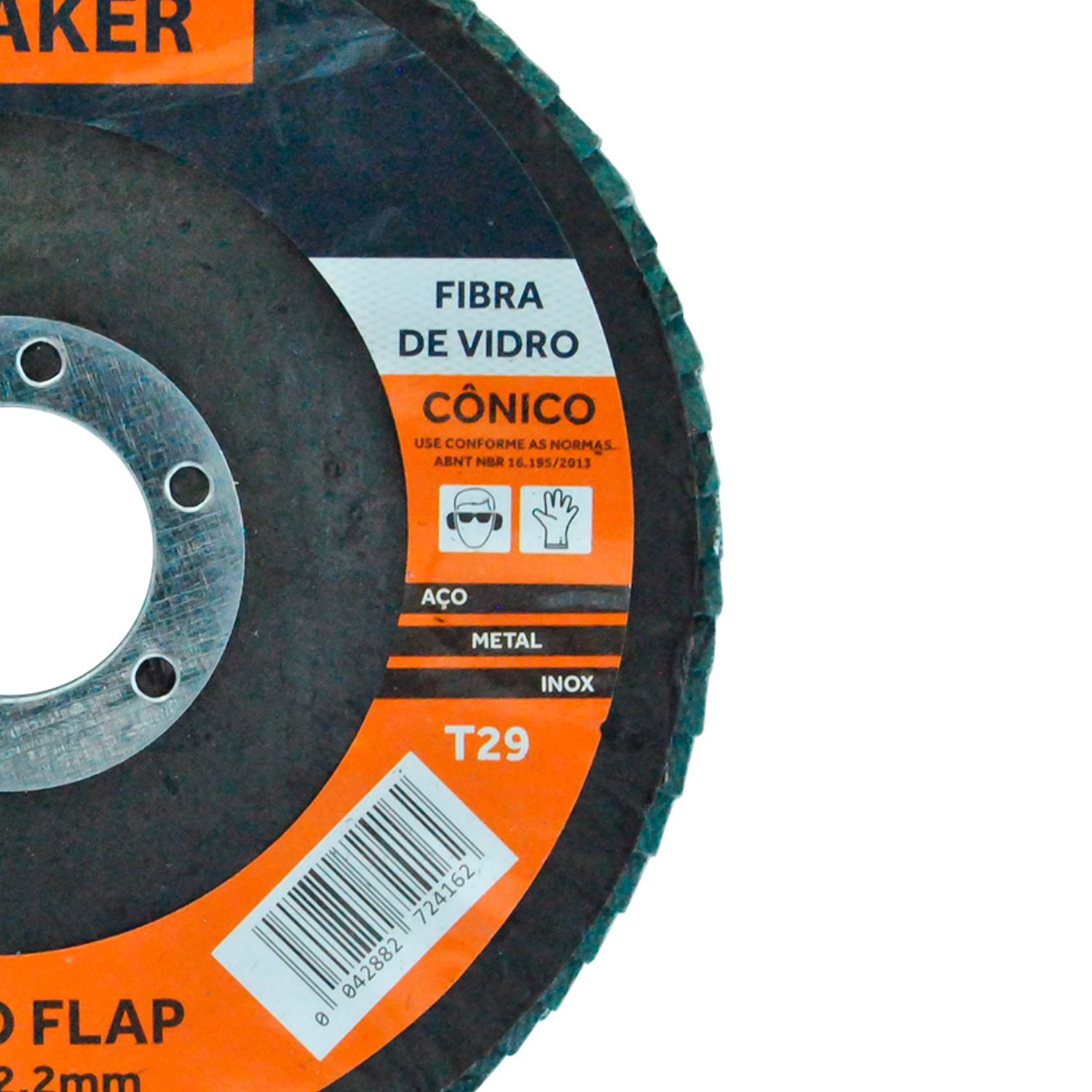 Disco Flap Cônico de Fibra de Vidro-Zircônio - 115x22,2mm ZF100 - Imagem 3