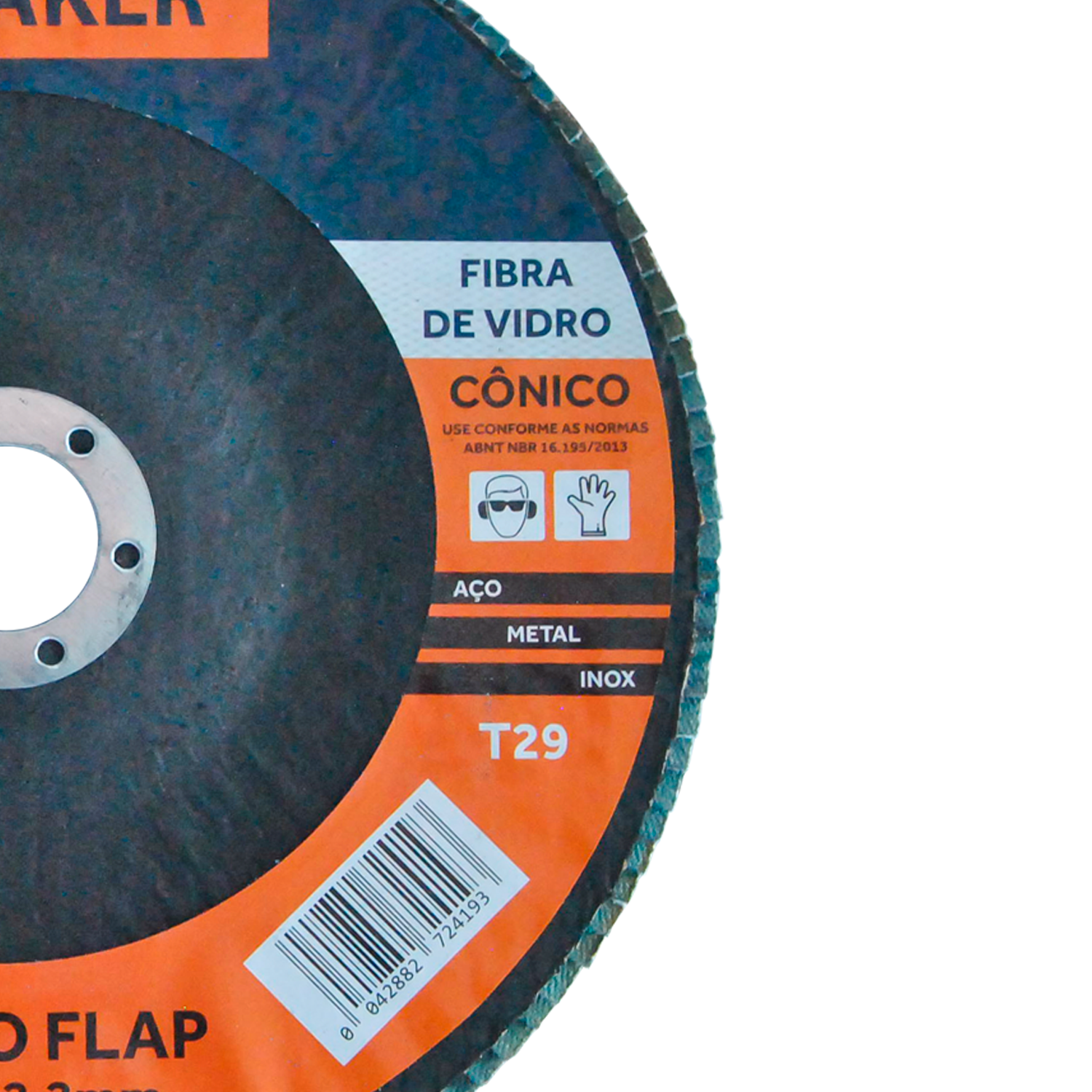 Disco Flap Cônico de Fibra de Vidro-Zircônio - 180x22,2mm ZF 40 - Imagem 3
