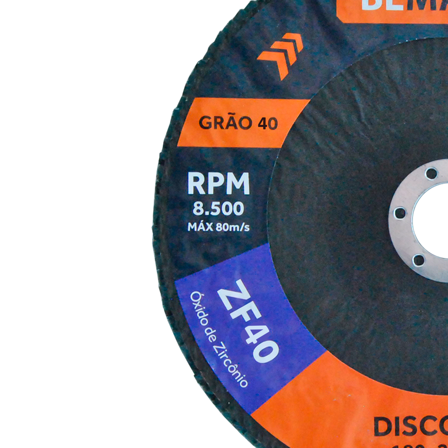 Disco Flap Cônico de Fibra de Vidro-Zircônio - 180x22,2mm ZF 40 - Imagem 2
