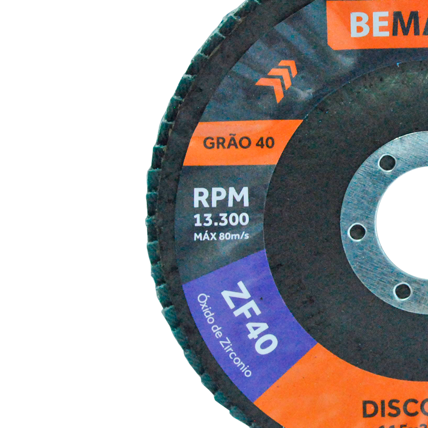 Disco Flap Cônico de Fibra de Vidro-Zircônio - 115x22,2mm ZF 40 - Imagem 2