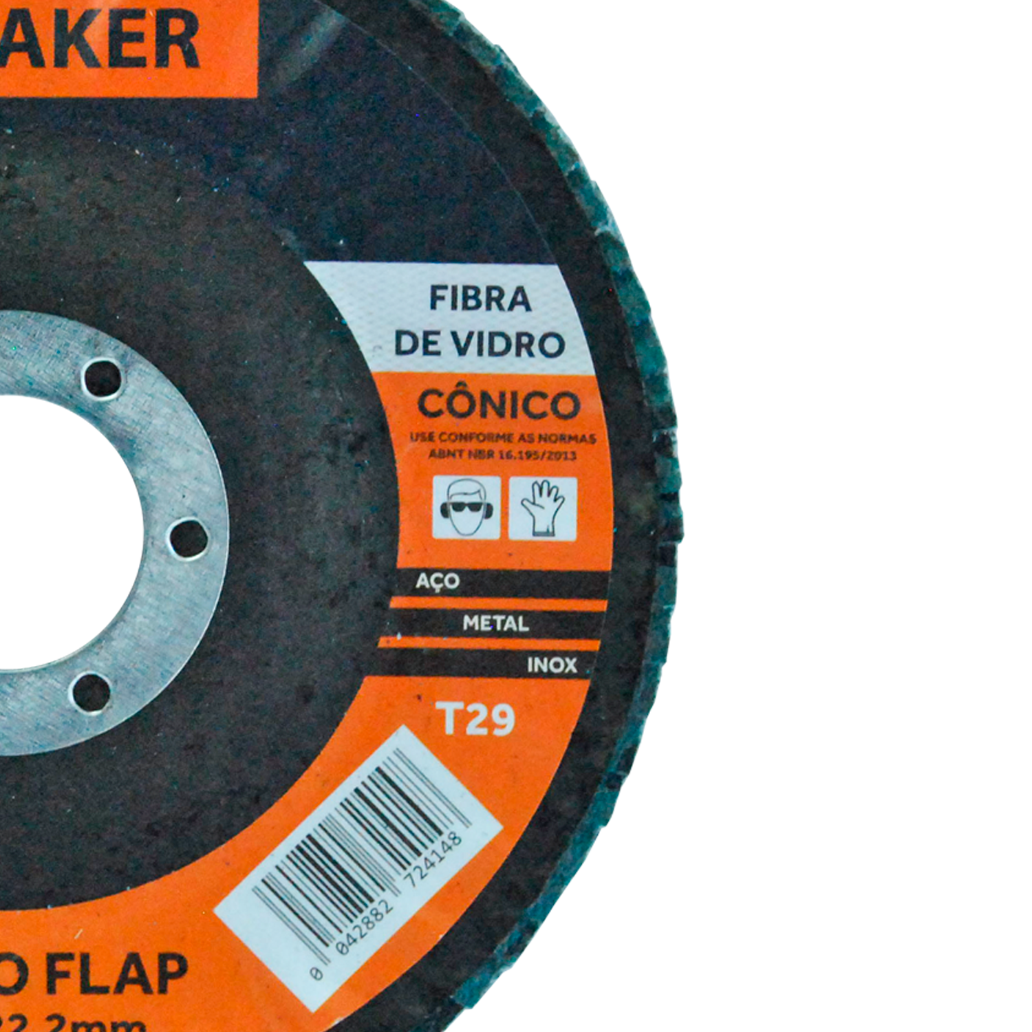 Disco Flap Cônico de Fibra de Vidro-Zircônio - 115x22,2mm ZF 60 - Imagem 3