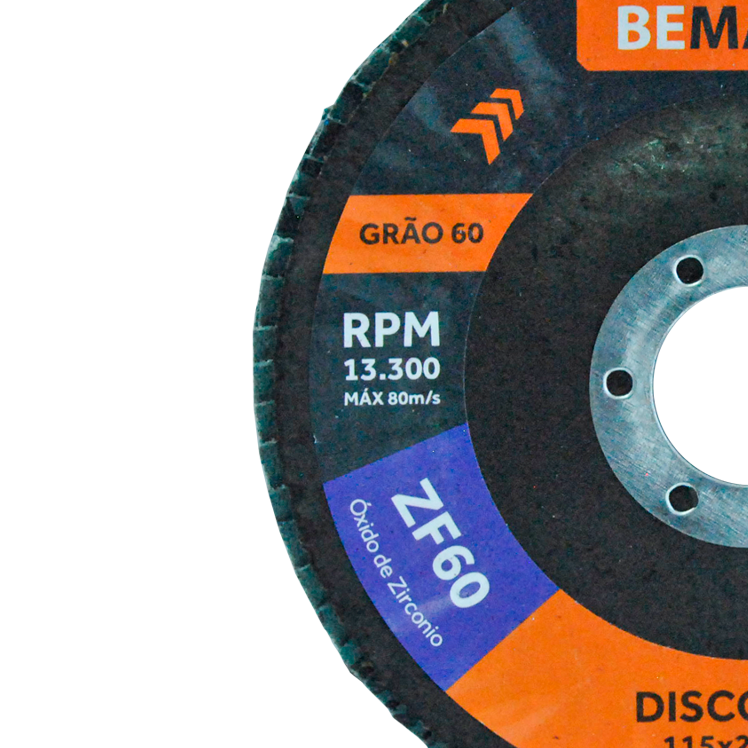 Disco Flap Cônico de Fibra de Vidro-Zircônio - 115x22,2mm ZF 60 - Imagem 2