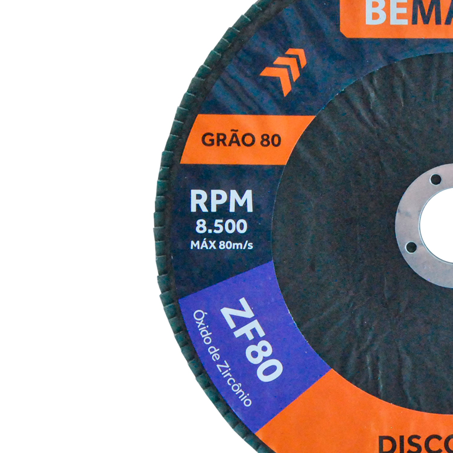Disco Flap Cônico de Fibra de Vidro-Zircônio - 180x22,2mm ZF 80 - Imagem 2