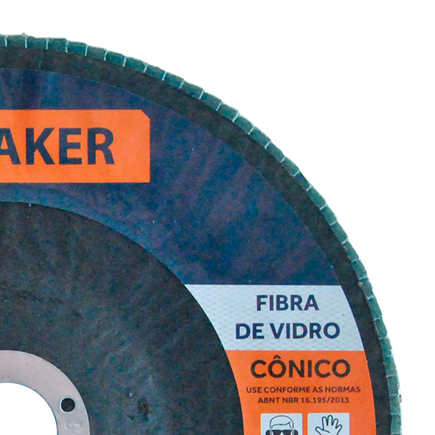 Disco Flap Cônico de Fibra de Vidro-Zircônio - 180x22,2mm ZF 80 - Imagem 4