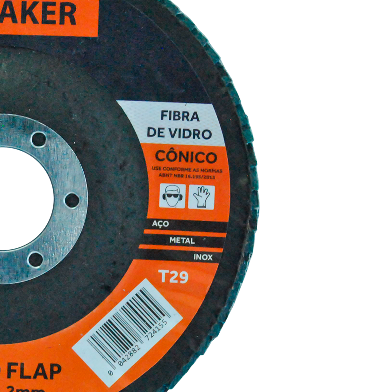 Disco Flap Cônico de Fibra de Vidro-Zircônio - 115x22,2mm ZF 80 - Imagem 3